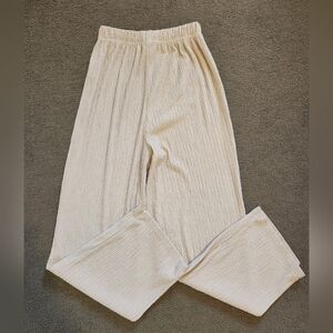 High waisted cream pants